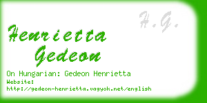 henrietta gedeon business card